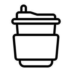 Paper Cup Line Icon