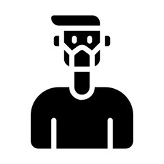 Person Wearing Mask Solid Icon