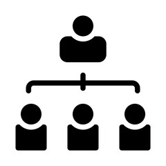 Person with a Referral Solid Icon