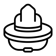 Scout Hat Line Icon