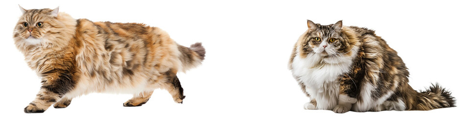 Two cats, one is big and the other is small