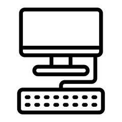 Workstation Line Icon
