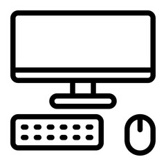 Workstation Line Icon