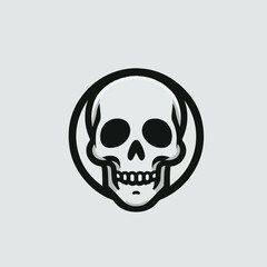 cool skull logo image vector