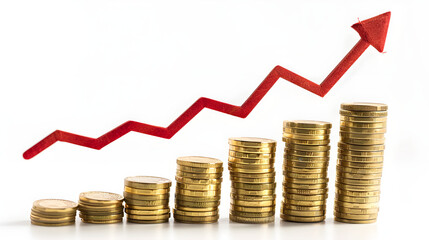 stacks of golden coins