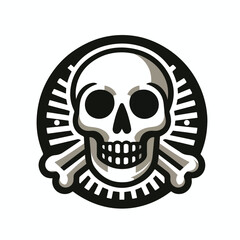 Fototapeta premium cool skull logo image vector