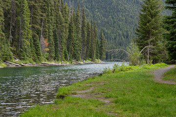 beautiful mountain Lightning Lake in the E.C. Manning Park British Columbia Canada
