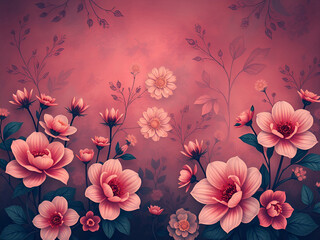 abstract floral background AI