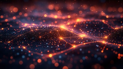 Fototapeta premium Abstract glowing network background perfect for technology concepts.