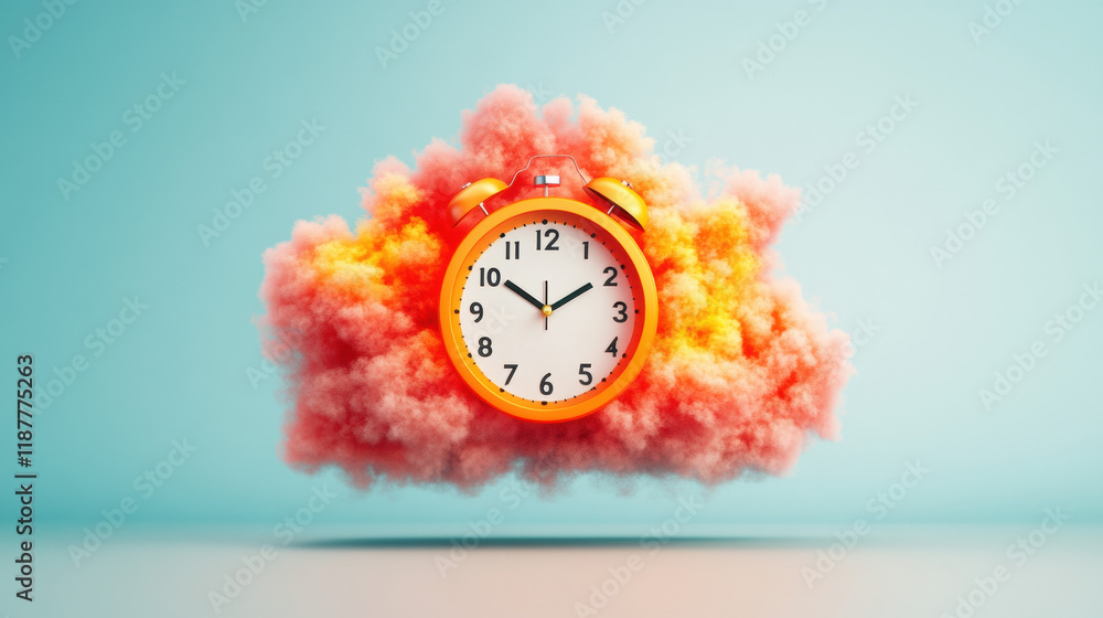 Poster cloud memory, a high fidelity 3d rendering of a glowing cloud, perfect for digital art and atmospher