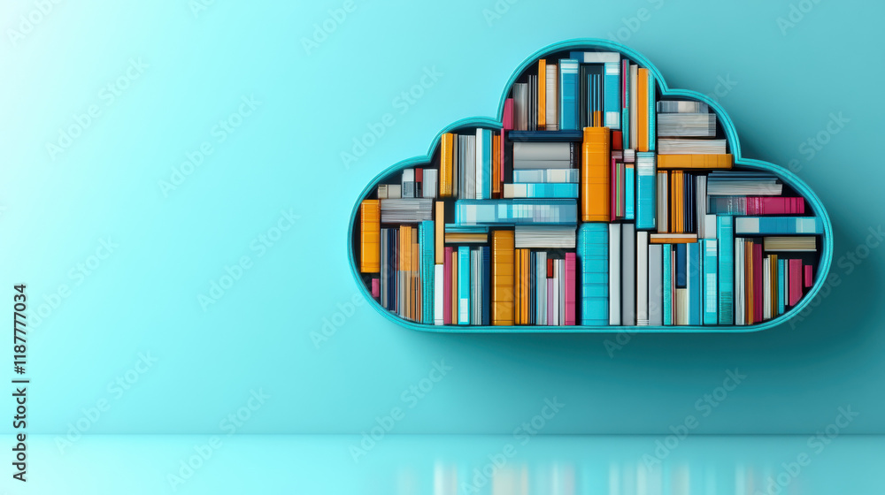 Aufkleber cloud memory, a detailed 3d visualization of a cloud showcasing transparency and high fidelity, suit