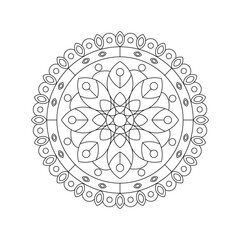 ornamental rounded mandala flower pattern art design vector isolated 
