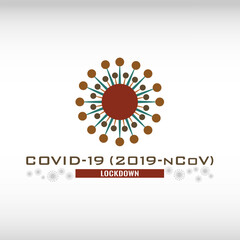 Virus logo. Covid icon and sign 