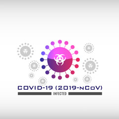 Virus logo. Covid icon and sign 