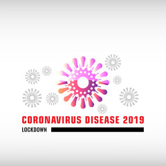 Virus logo. Covid icon and sign 
