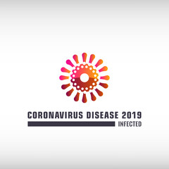 Virus logo. Covid icon and sign 