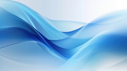 Fototapeta premium Abstract Blue Wave Background Design Serene Digital Art Peaceful Tranquil Ocean Flowing Water Smooth Texture