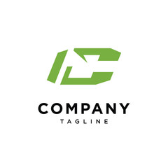 Letter C Golf flag Logo Icon Vector