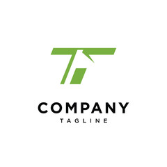 Letter T Golf flag Logo Icon Vector