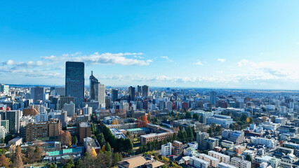 city, urban, landscape, scenery, aerial view, drone, blue sky, panorama, outlook, construction,...