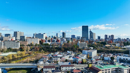 city, landscape, scenery, urban, town, construction, drone, aerial view, advance, progress,...