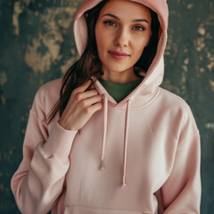 pink hoodie mock up blank