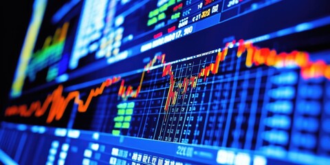 Naklejka premium Financial advisors devise strategies for profit maximization, reviewing market research and performance indicators.