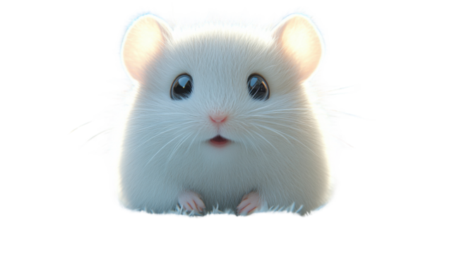 white rabbit isolated on white background 