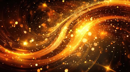 An ethereal image of a spiral galaxy surrounded by glowing stars and light.