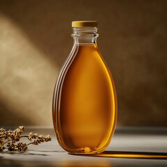 smooth plastic oval honey blank bottle