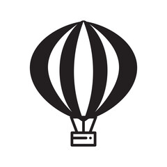 Obraz premium Hot air balloon icon logo design template isolated illustration