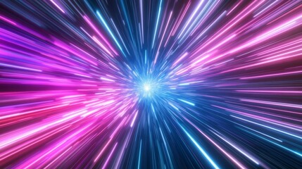 Obraz premium Abstract digital technology background. Innovation high-tech future, network connection, speed movement, AI, metaverse, communication, big data, data transfer, Network, cyber light trails.