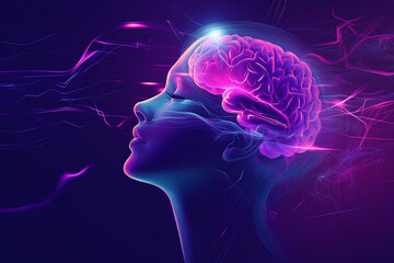 Epilepsy awareness concept. human head and brain. epilepsy or seizure disorder.
