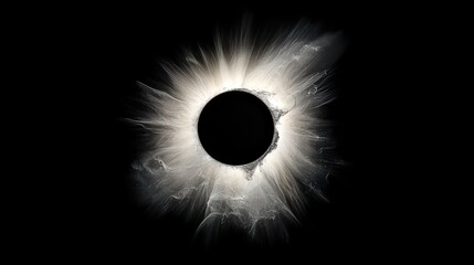 A solar eclipse seen through an artistic lens, with vibrant post-processing effects.