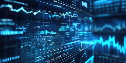 Financial consultants brainstorm investment plans, using data visualizations and profit charts.