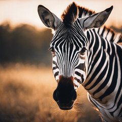 Naklejka premium Zebra Closeup View