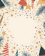 Luxurious Christmas and Holiday Promotion Banner with Elegant Ornaments, for Tags, Posters, and Banners with Ample Space for Custom Text Overlay