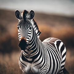 Naklejka premium Zebra Closeup View