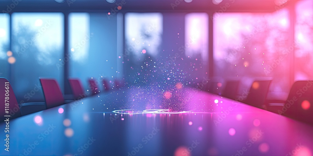 Leinwandbilder an abstract background features a digital signature emerging on a holographic display, set within a 