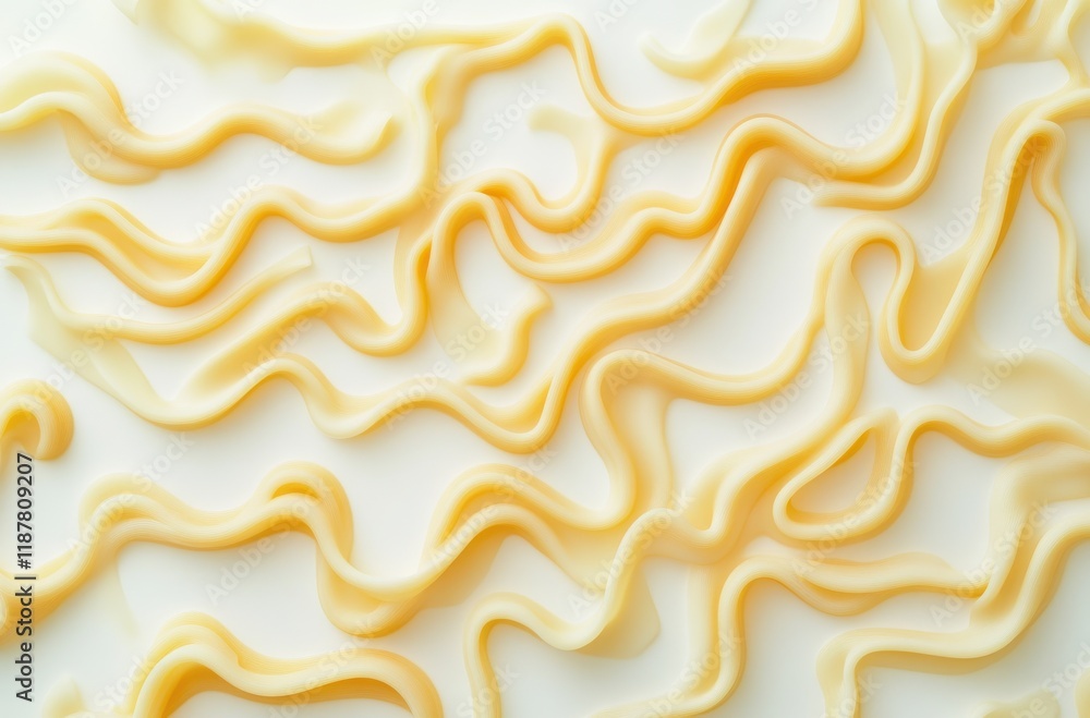 Poster abstract arrangement of wavy creamy textures creating a soft and smooth aesthetic for culinary or ar