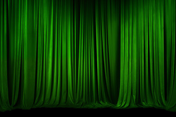Green Stage Curtains, Theater Curtains