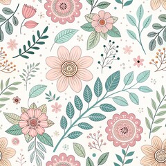 seamless pattern with flowers