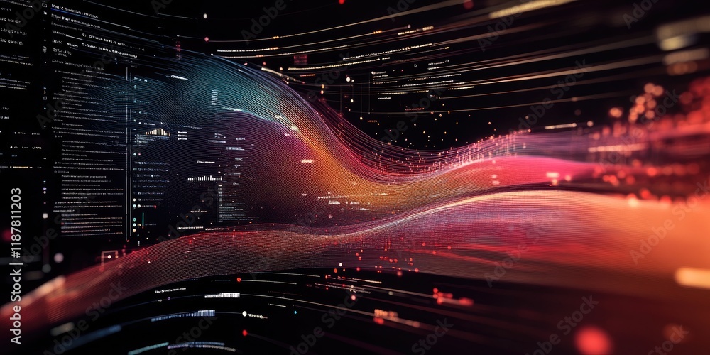 Poster an innovative data visualization dashboard equipped with dynamic graphs and charts that provide deep