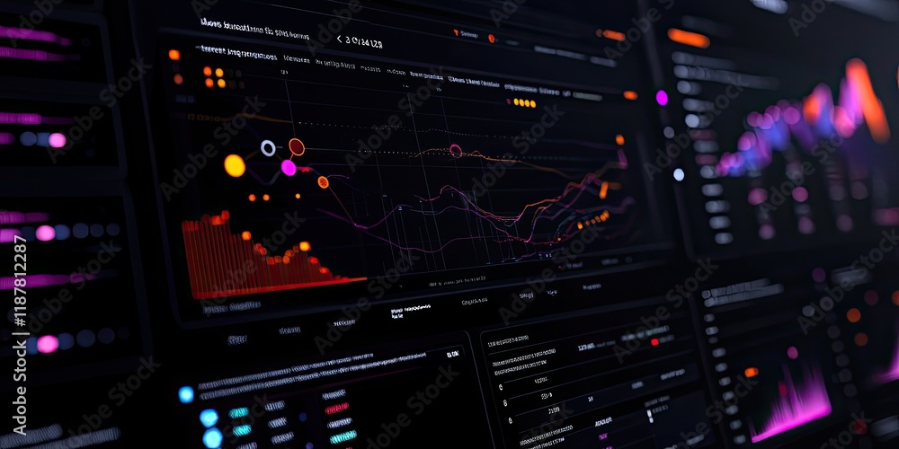 Poster an innovative analytics dashboard featuring dynamic data visualization that provides actionable insi