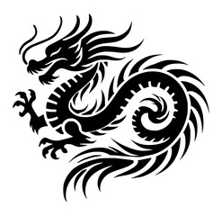 Vector illustration of a Chinese dragon