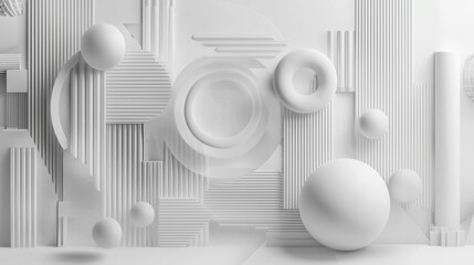 Monochromatic Geometric Architecture Design