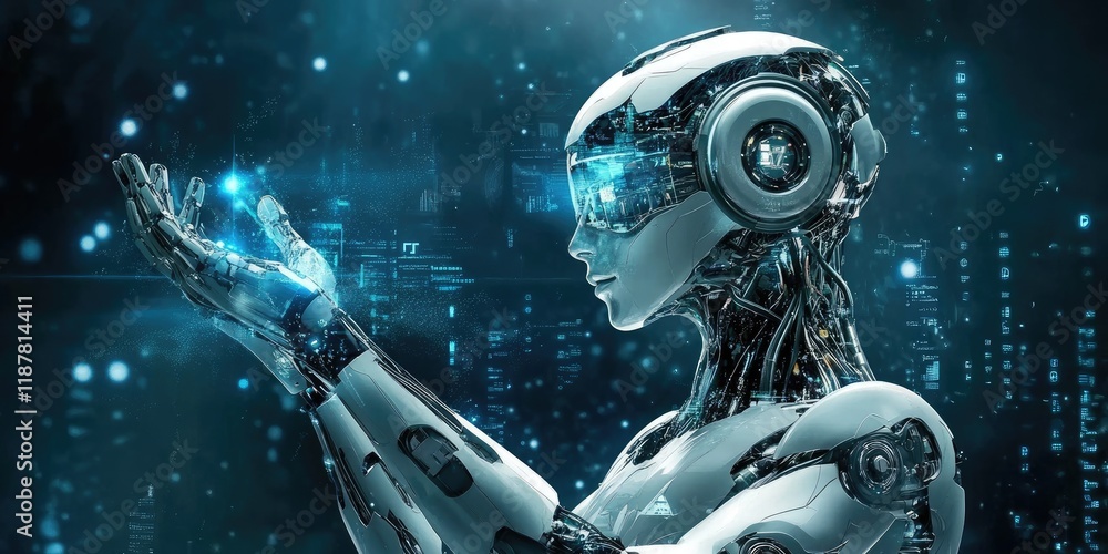 Poster an advanced information retrieval interface equipped with ai search tools for precise access.