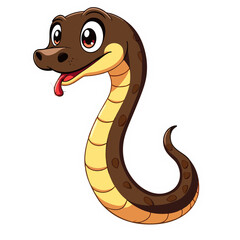Fototapeta premium illustration of cartoon snake
