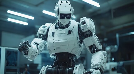 Advanced Robotic Unit in Industrial Setting