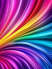 Naklejka premium Colorful Abstract Technology Background with Radial Lines